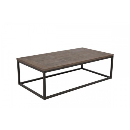 Table basse design, dessus en bois pin massif, ROCA, Longueur: 130 cm Largeur: 70 cm Hauteur : 40 cm.