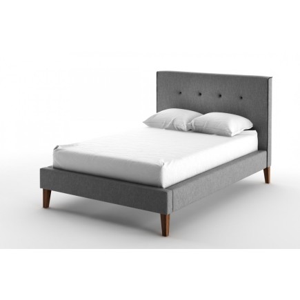 lit en tissu de qualité ARISTO, gris