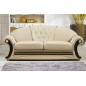 Canapé 3 places en cuir LUXE italien BRISTOL, beige