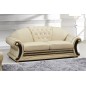 Canapé 3 places en cuir LUXE italien BRISTOL, beige