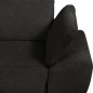 Canapé d'angle avec relax électrique en tissu Bellagio, noir, angle gauche Canapé d'angle avec relax électrique en tissu Bellagio, noir, angle gauche