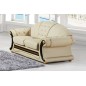 Canapé 2 places en cuir LUXE italien BRISTOL, beige