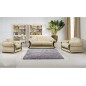 Fauteuil 1 place en cuir LUXE italien BRISTOL, beige