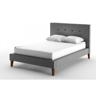 lit en tissu de qualité ARISTO, gris