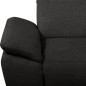 Canapé d'angle avec relax électrique en tissu Bellagio, noir, angle droit