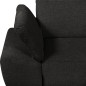 Canapé d'angle avec relax électrique en tissu Bellagio, noir, angle droit
