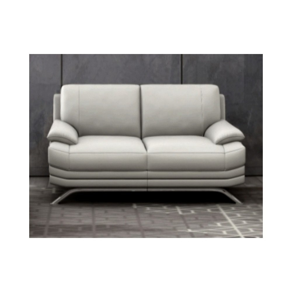 Canapé 2 places en cuir LUXE italien MARINI, gris clair