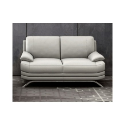 Canapé 2 places en cuir LUXE italien MARINI, gris clair