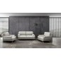 Canapé 2 places en cuir LUXE italien MARINI, gris clair