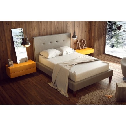 lit en tissu de qualité ARISTO, beige