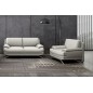 Canapé 2 places en cuir LUXE italien MARINI, gris clair