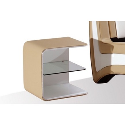 2 chevets de qualité supérieure ELVIN, couleur beige (1 gauche et 1 droit)