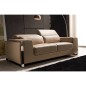Canapé 2 places en cuir italien buffle LUXY, beige