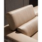 Canapé 2 places en cuir italien buffle LUXY, beige