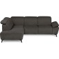 Canapé d'angle avec relax électrique en tissu Bellagio, marron foncé, angle gauche Canapé d'angle avec relax électrique en tissu Bellagio, marron foncé, angle gauche