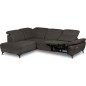 Canapé d'angle avec relax électrique en tissu Bellagio, marron foncé, angle gauche Canapé d'angle avec relax électrique en tissu Bellagio, marron foncé, angle gauche