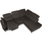 Canapé d'angle avec relax électrique en tissu Bellagio, marron foncé, angle droit Canapé d'angle avec relax électrique en tissu Bellagio, marron foncé, angle droit