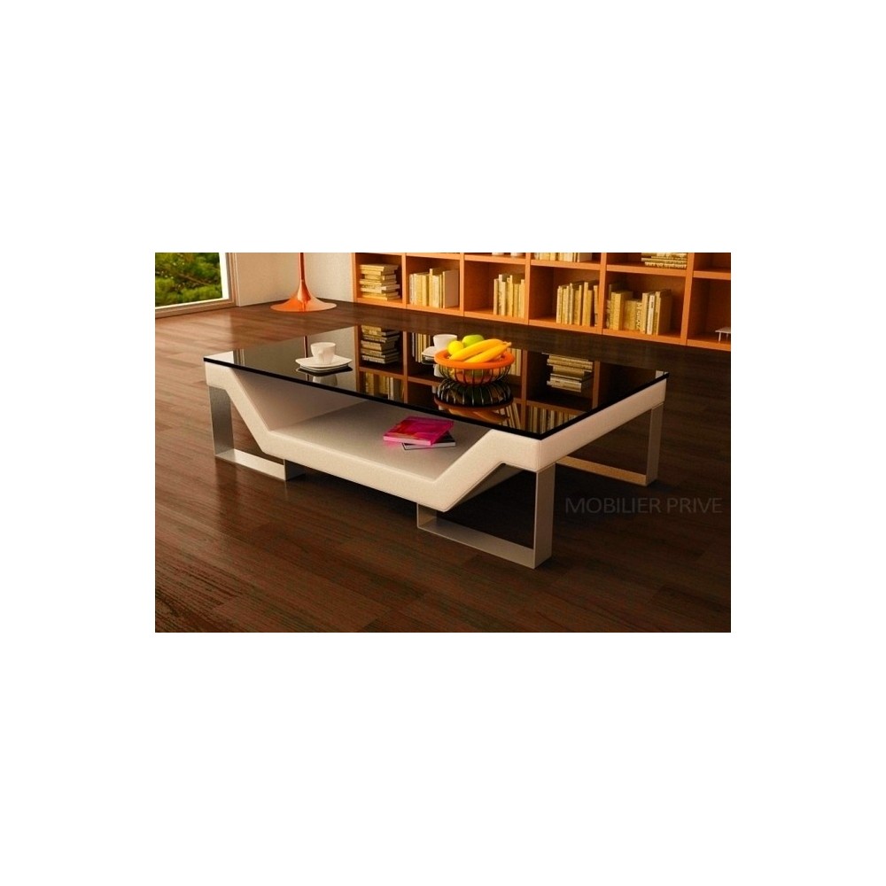 Table basse design PERLE, beige