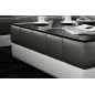Table basse design ZEINA, gris foncé et blanc