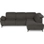 Canapé d'angle avec relax électrique en tissu Bellagio, marron foncé, angle droit Canapé d'angle avec relax électrique en tissu Bellagio, marron foncé, angle droit
