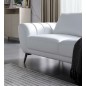 Ensemble canapé 3 places et 2 places et fauteuil en cuir italien vachette ALBERTO, couleur GRIS FONCE