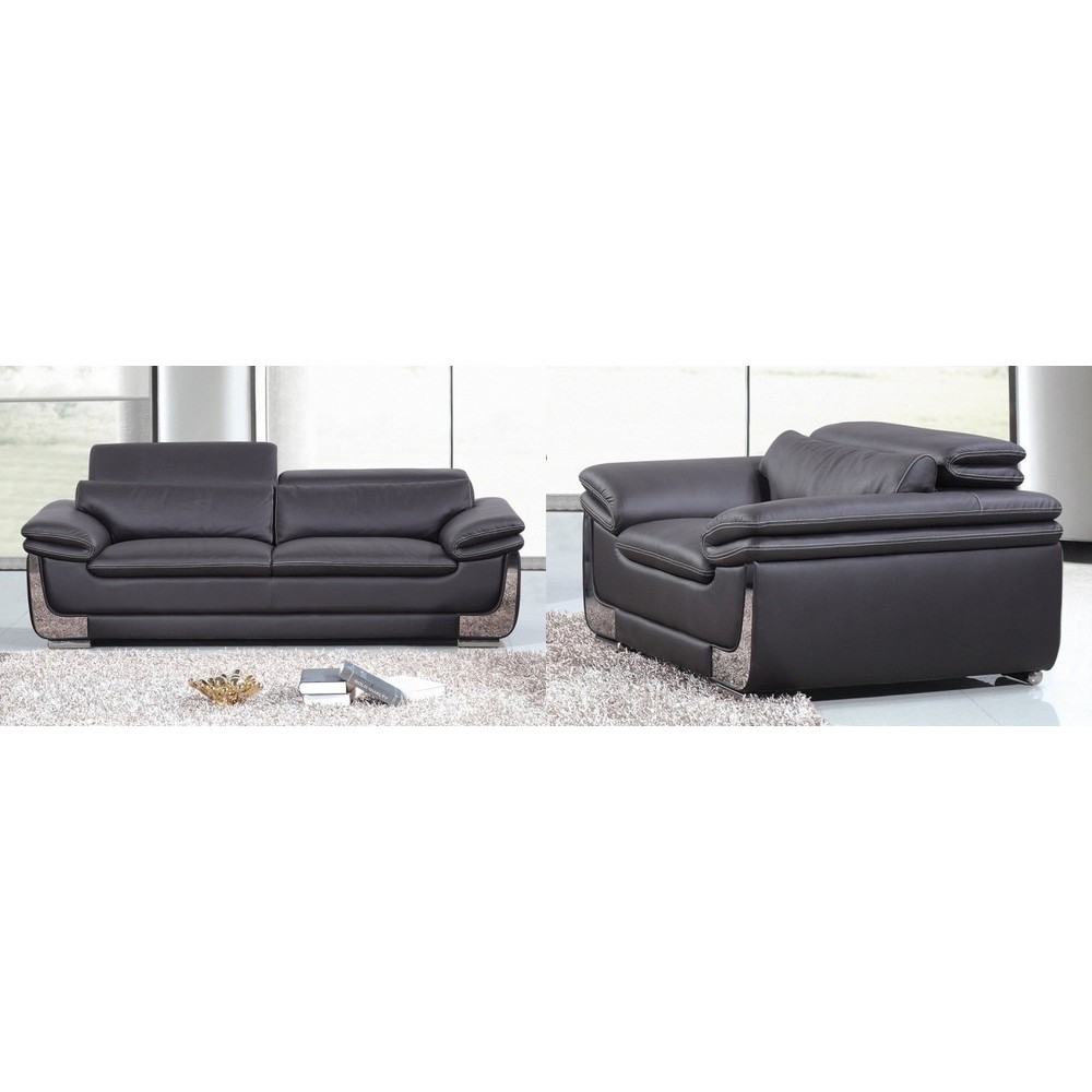 1er paiement : Ensemble canapé 3 places et fauteuil 1 place en cuir italien buffle italina, noir avec surpiqure blanche , 6x san