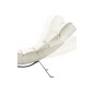 Chaise longue réglable multipositions, en cuir de luxe italien, SWEET, blanc cassé