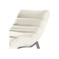 Chaise longue réglable multipositions, en cuir de luxe italien, SWEET, blanc cassé