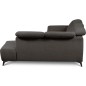 Canapé d'angle avec relax électrique en tissu Bellagio, marron foncé, angle droit Canapé d'angle avec relax électrique en tissu Bellagio, marron foncé, angle droit