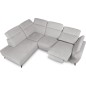 Canapé d'angle avec relax électrique en tissu Bellagio, gris, angle gauche Canapé d'angle avec relax électrique en tissu Bellagio, gris, angle gauche