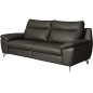 Canapé taille 2 places avec 2 relax en 100% tout cuir épais de luxe italien avec 2 relax électriques, PERINI, anthracite