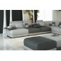 Canapé d'angle en cuir 7/8 places ELIXIR, gris clair et gris foncé, angle droit Canapé d'angle en cuir 7/8 places ELIXIR, gris clair et gris foncé, angle droit