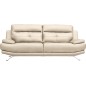 Canapé 3 places en 100% tout cuir épais italien vachette DEREK, couleur beige