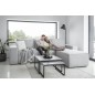 Canapé d'angle convertible - SIDNEY VELOURS - en velours Luxe - 5/6 places, gris clair, angle droit (vu de face)