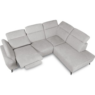 Canapé d'angle avec relax électrique en tissu Bellagio
