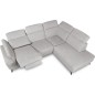 Canapé d'angle avec relax électrique en tissu Bellagio, gris, angle droit Canapé d'angle avec relax électrique en tissu Bellagio, gris, angle droit