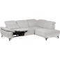 Canapé d'angle avec relax électrique en tissu Bellagio, gris, angle droit Canapé d'angle avec relax électrique en tissu Bellagio, gris, angle droit