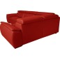 Canapé d'angle en 100% cuir de luxe italien , 5 places Cintia, couleur rouge foncé, angle droit