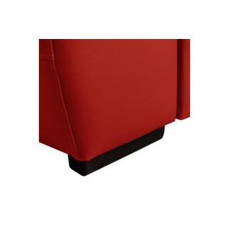 Canapé d'angle en 100% cuir de luxe italien , 5 places Cintia, couleur rouge foncé, angle droit