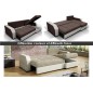 Canapé d'angle convertible - ARTE - en tissu de qualité - marron et beige, 3/4 places, angle droit (vu de face)