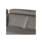 Canapé d'angle en cuir italien de luxe 5/6 places TONUS, taupe, angle droit