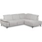 Canapé d'angle avec relax électrique en tissu Bellagio, gris, angle droit Canapé d'angle avec relax électrique en tissu Bellagio, gris, angle droit