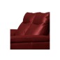 Canapé 3 places avec 2 relax en 100% tout cuir épais de luxe italien avec 2 relax électriques, PERINI, rouge foncé