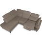 Canapé d'angle avec relax électrique en tissu Bellagio, taupe, angle gauche Canapé d'angle avec relax électrique en tissu Bellagio, taupe, angle gauche