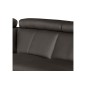 Canapé d'angle convertible en cuir italien de luxe 5/6 places TONY, avec coffre, chocolat, angle droit