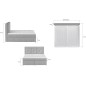 Ensemble boxspring complet tête de lit + sommiers + matelas + surmatelas IDYLLE - velours luxe noir - 140x200 cm