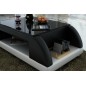 Table basse design VALINA, noir et blanc