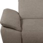 Canapé d'angle avec relax électrique en tissu Bellagio, taupe, angle droit