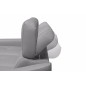- Canapé d'angle relax en cuir de luxe italien avec relax électrique et coffre, AMBERT, gris clair, angle gauche, 4 places