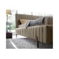 Lit double en tissu velours de qualité luxe, PLACIDO, marron, 160x200